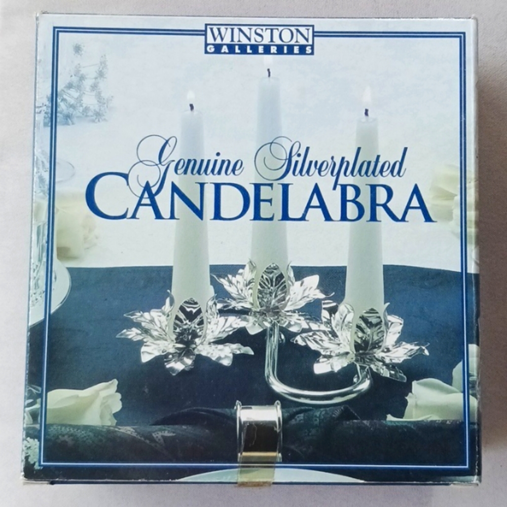 Winston galleries genuine silver plated Candelabra